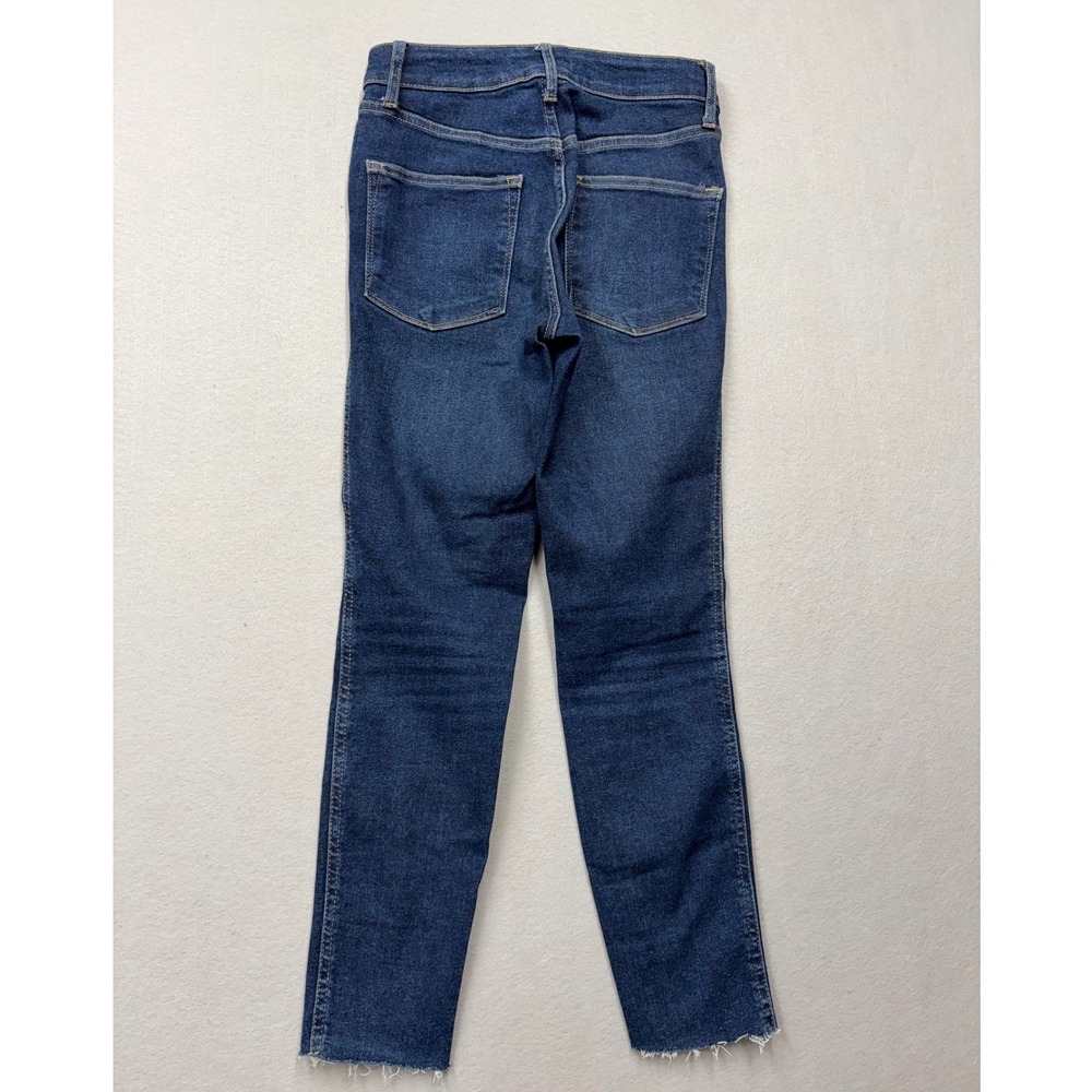 We The Free Jeans Women 27 Blue Skinny High Rise Raw Hem Stretch Denim - Picture 3 of 10